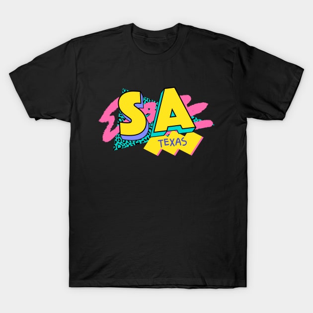 Retro 90s San Antonio Texas / Rad Memphis Style / 90s Vibes T-Shirt by Now Boarding